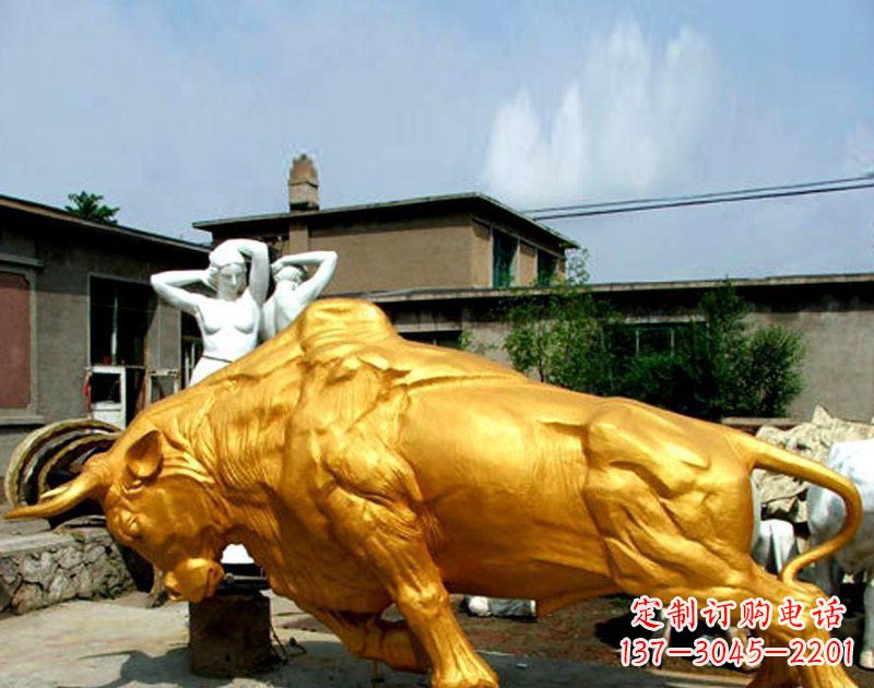 广场铜牛铜雕