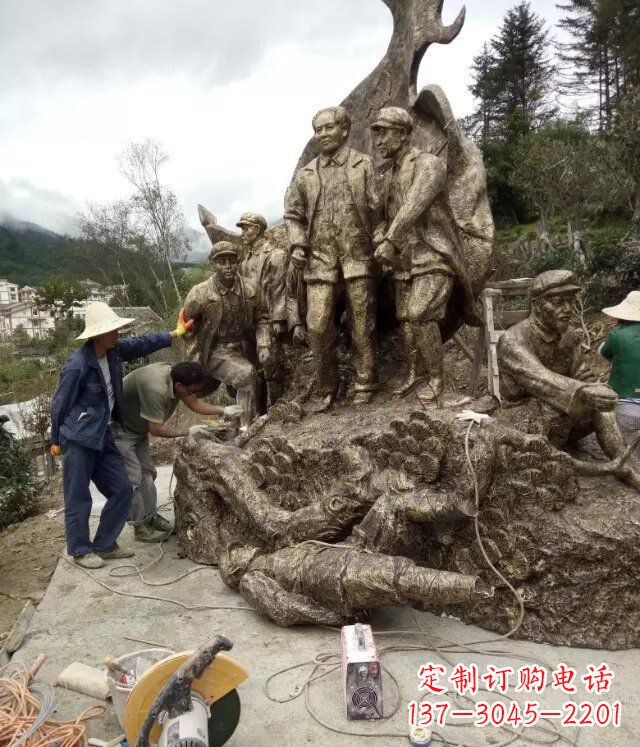 广场伟人纪念铜雕
