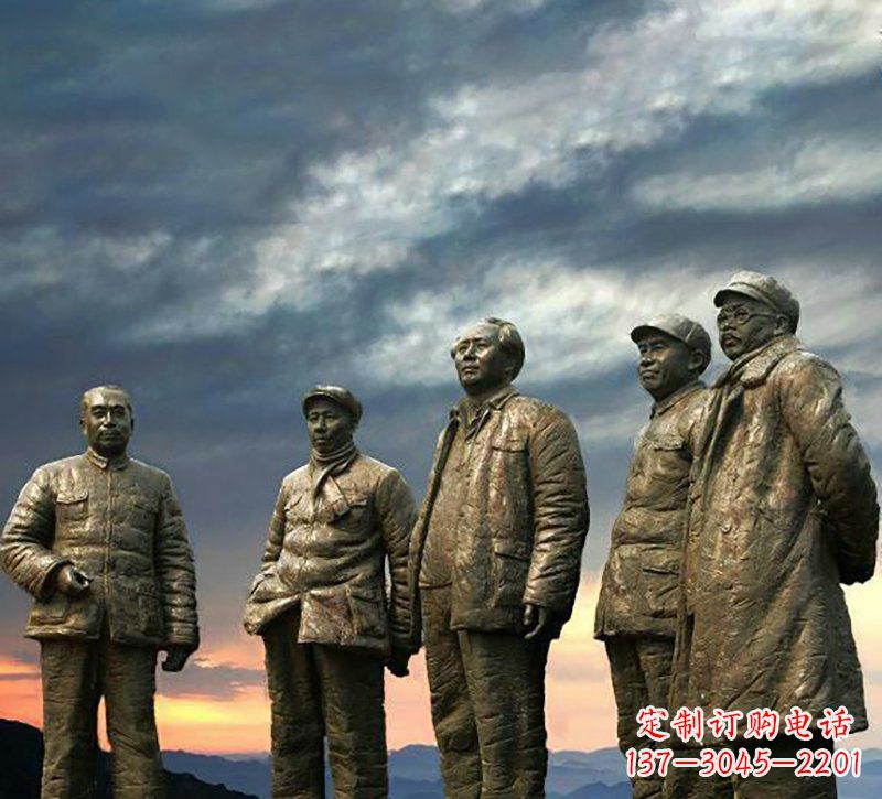 广场五大伟人铜雕