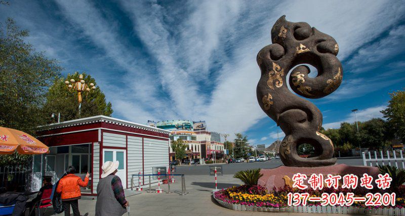 广场祥云景观铜雕