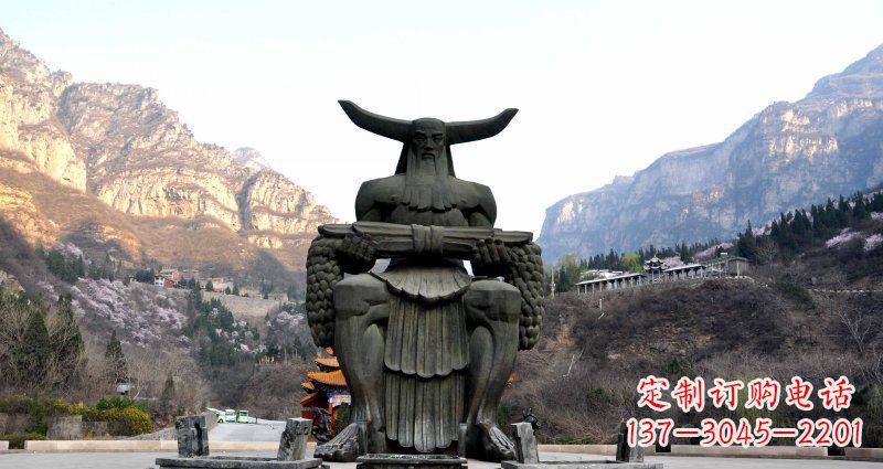 广场炎帝景观铜雕