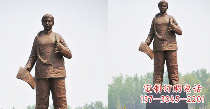 广场杨三姐人物铜雕