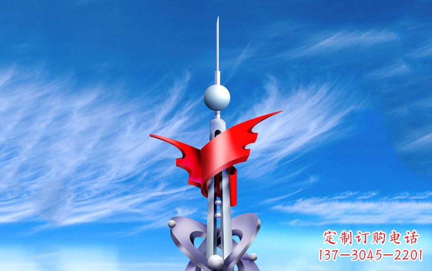广场与时代同飞不-锈-钢-雕-塑-