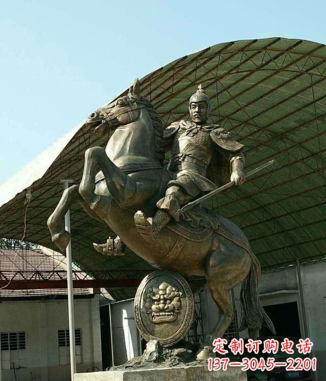 广场赵云赵子龙人物铜雕