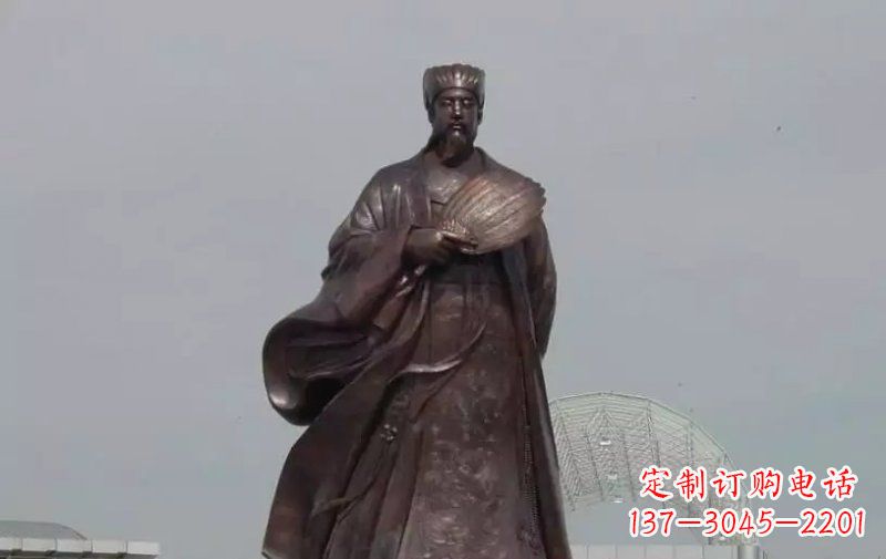 广场诸葛亮古代名人铜雕