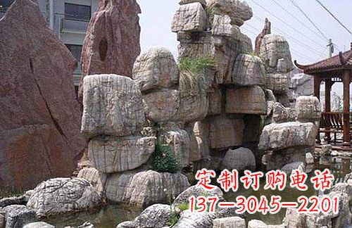 龟纹石假山