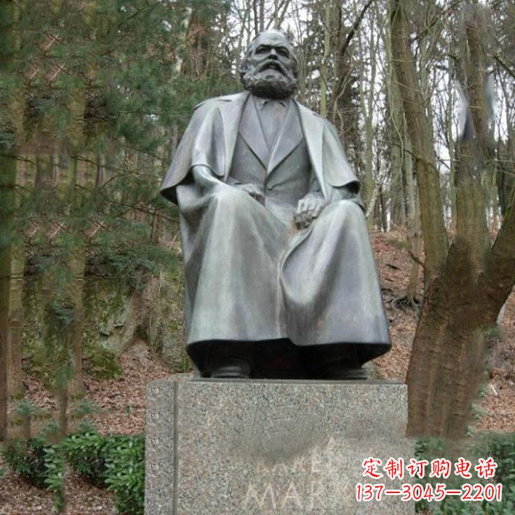 国际共产主义运动的开创者马克思铜雕像