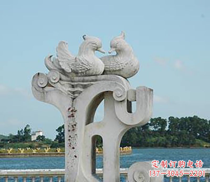 海边鸳鸯景观石雕