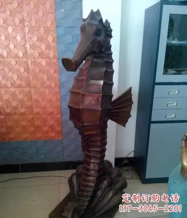 海马铸铜动物铜雕