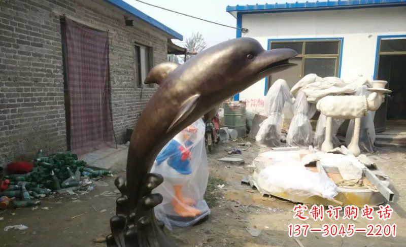 海豚动物铜雕 海豚动物铜雕