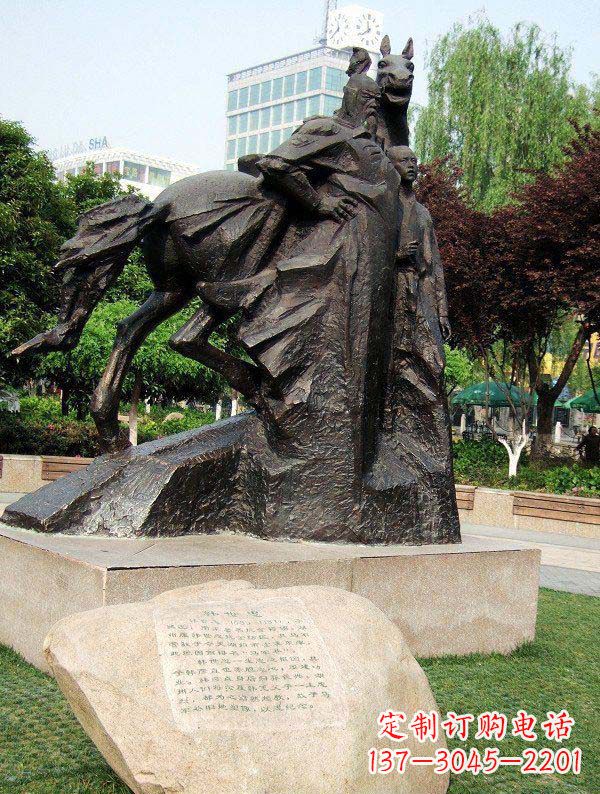 韩世忠古代名人铜雕