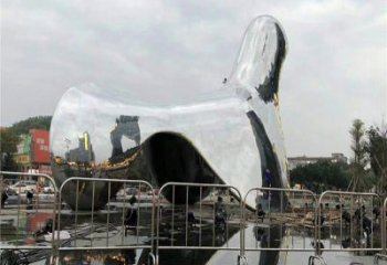 广场大型抽象和平不锈钢鸽子景观雕塑