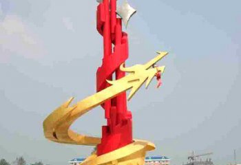 广场龙形景观不锈钢雕塑