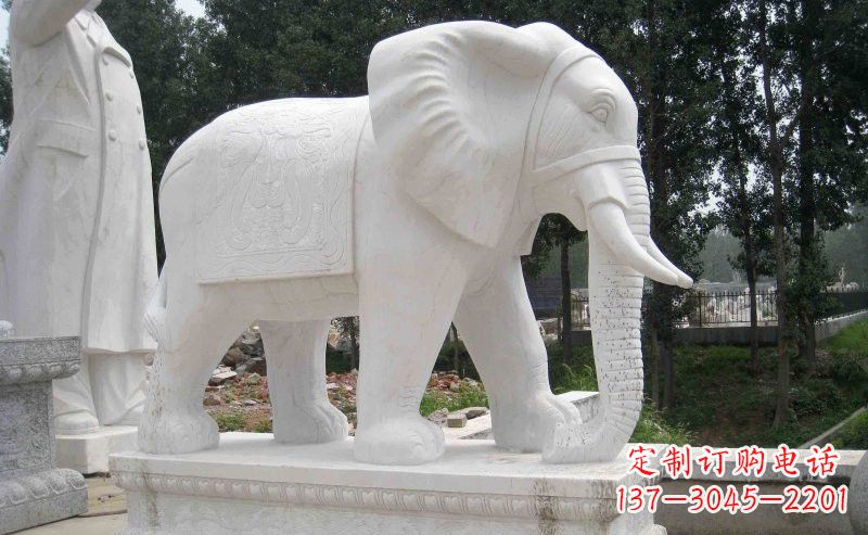 汉白玉雕塑 - 汉白玉/大象 汉白玉雕塑 - 汉白玉/大象