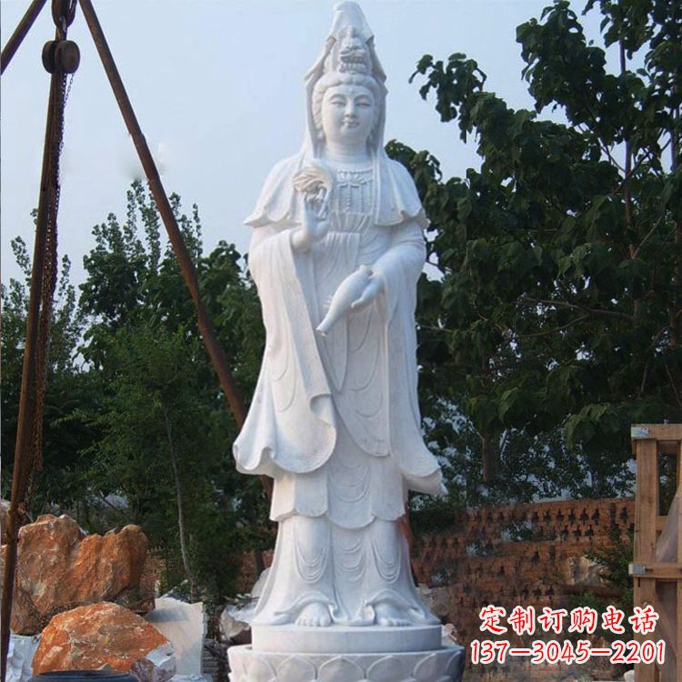 汉白玉滴水观音石雕 汉白玉滴水观音石雕