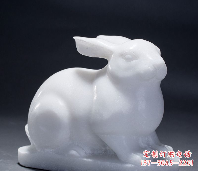 汉白玉动物兔子雕塑