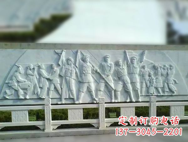 汉白玉革命人物浮雕