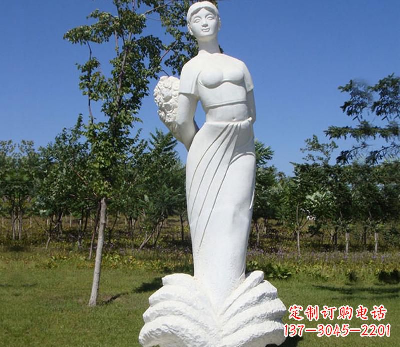 汉白玉古代人物雕塑
