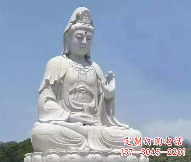 汉白玉观音雕塑