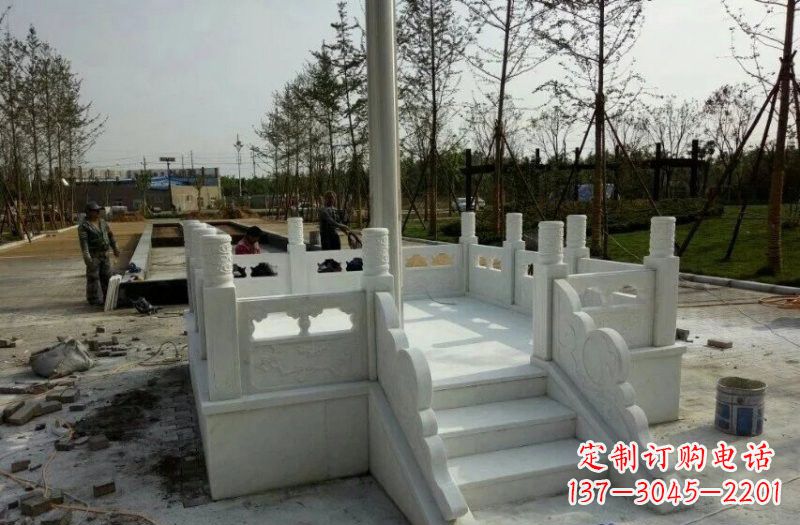 汉白玉国旗台石雕