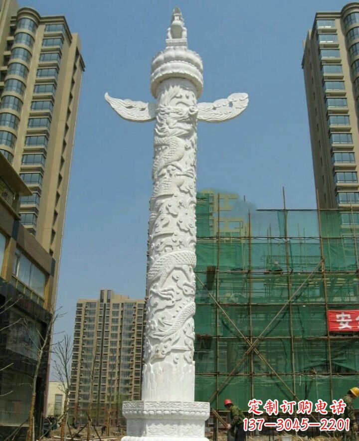 汉白玉华表石雕