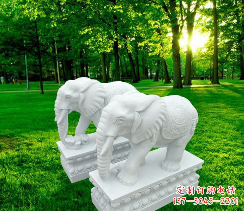 镇宅雕塑 - 汉白玉/吉祥如意/大象/门口/镇宅/石雕 镇宅雕塑 - 汉白玉/吉祥如意/大象/门口/镇宅/石雕