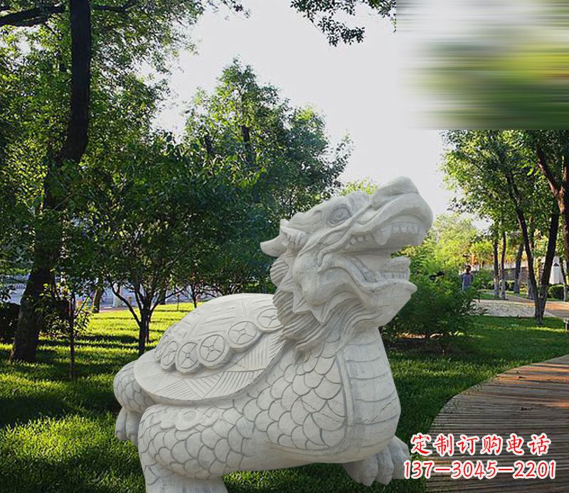 汉白玉龙龟石雕