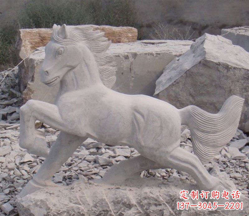 汉白玉马雕塑