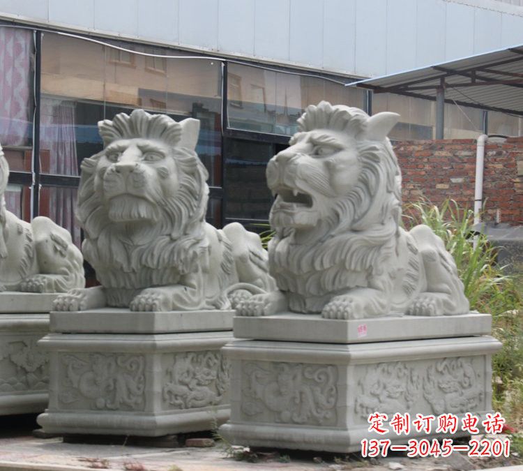 汉白玉欧式狮子石雕