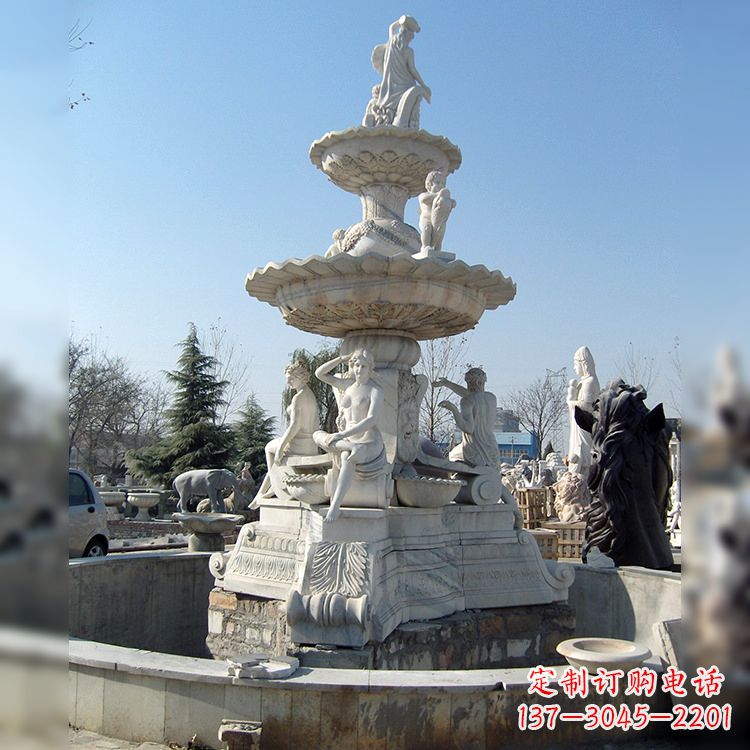 汉白玉欧式人物喷泉