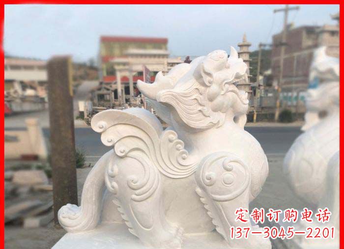 汉白玉貔貅门口招财石雕