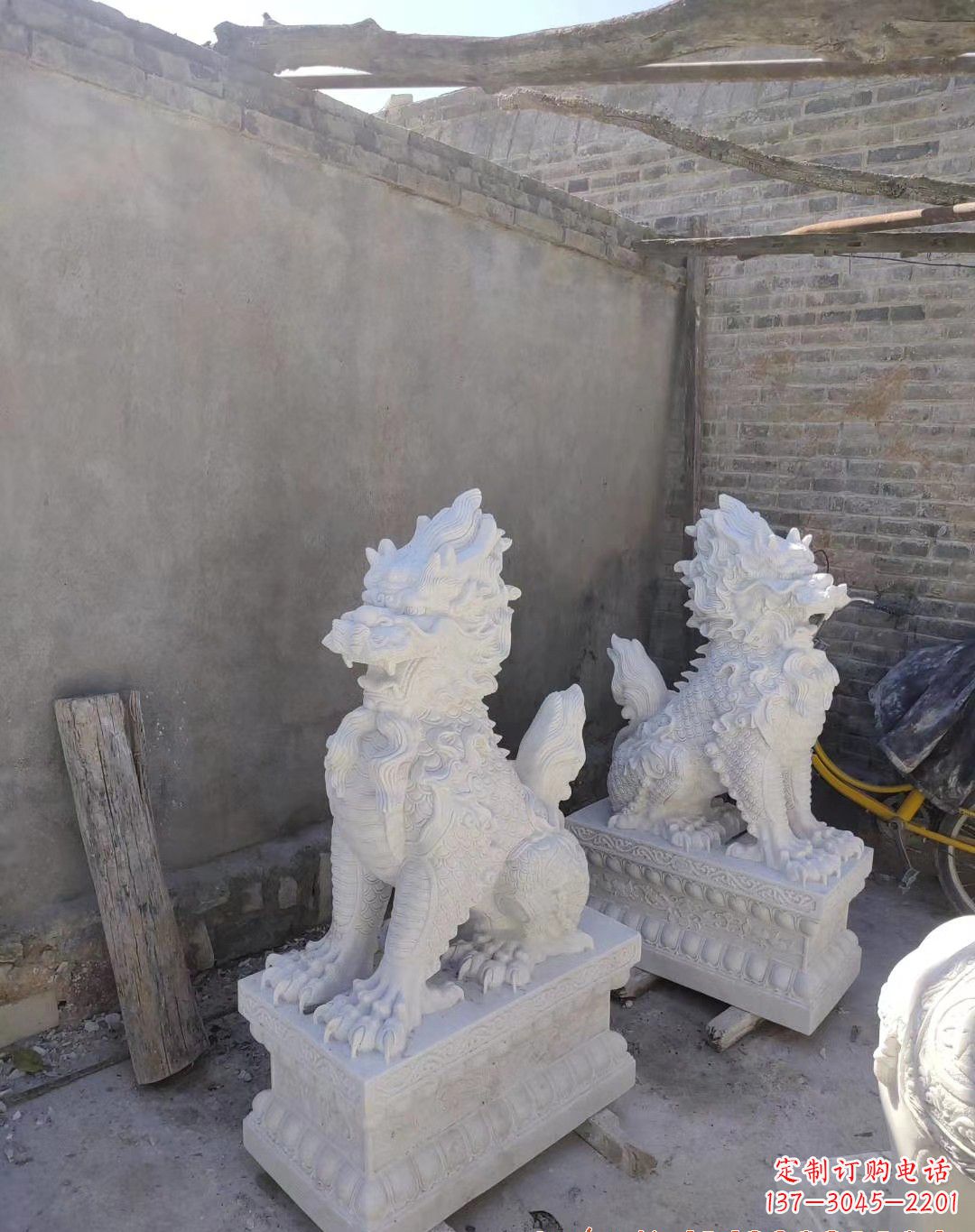 汉白玉麒麟雕塑
