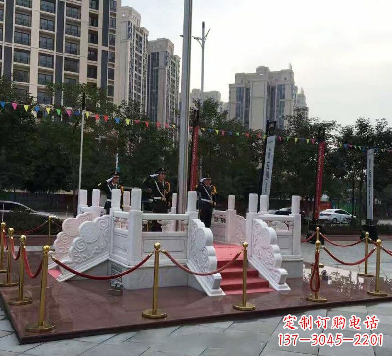 汉白玉企业升旗台国旗台