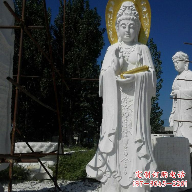 汉白玉石雕佛像石头观音