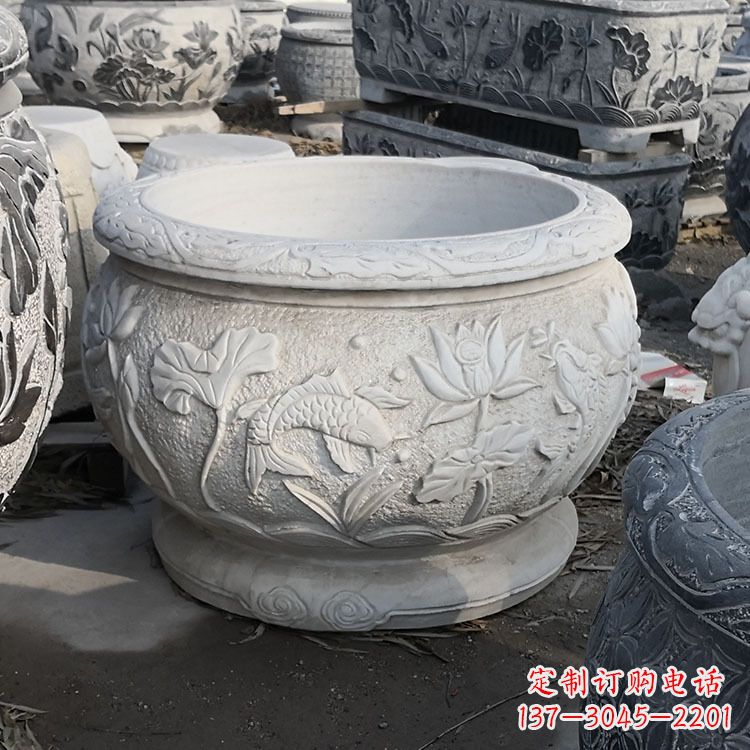 汉白玉雕塑 - 汉白玉/石雕/鱼缸 汉白玉雕塑 - 汉白玉/石雕/鱼缸