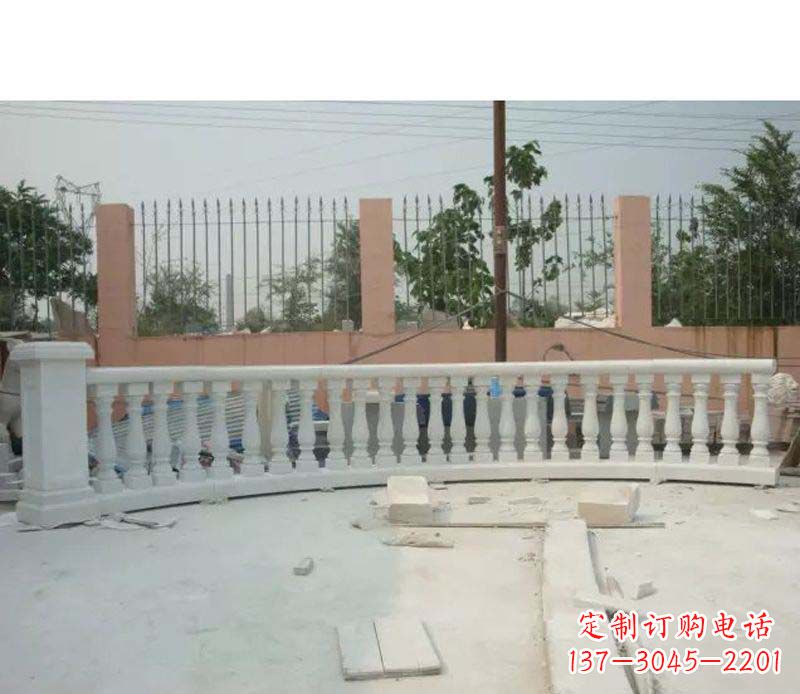 汉白玉石栏杆雕塑