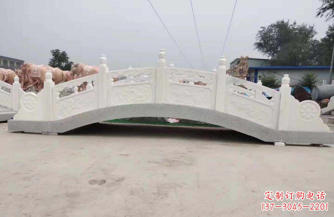 汉白玉石桥雕塑