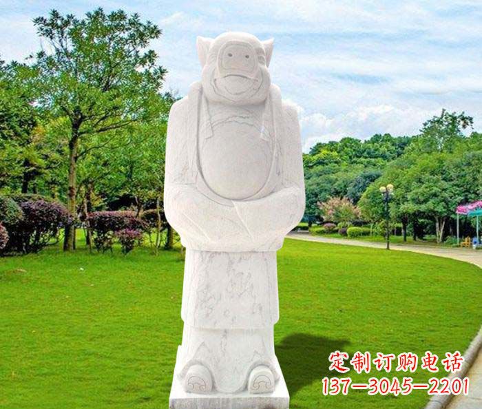 汉白玉兽首人身十二生肖公园石雕