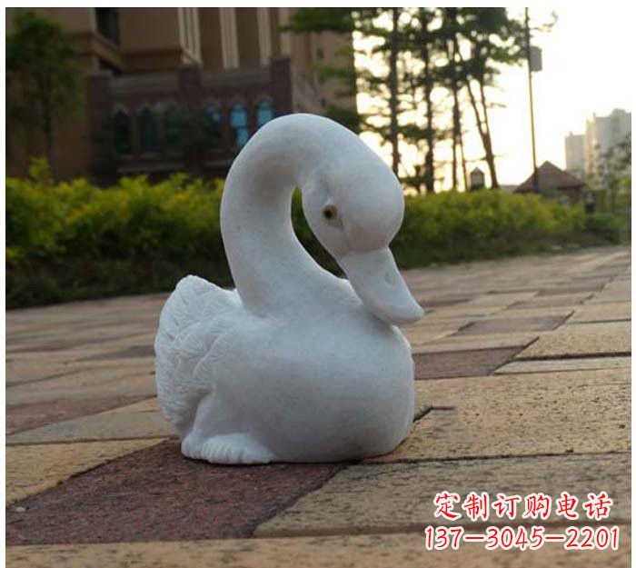 汉白玉天鹅石雕