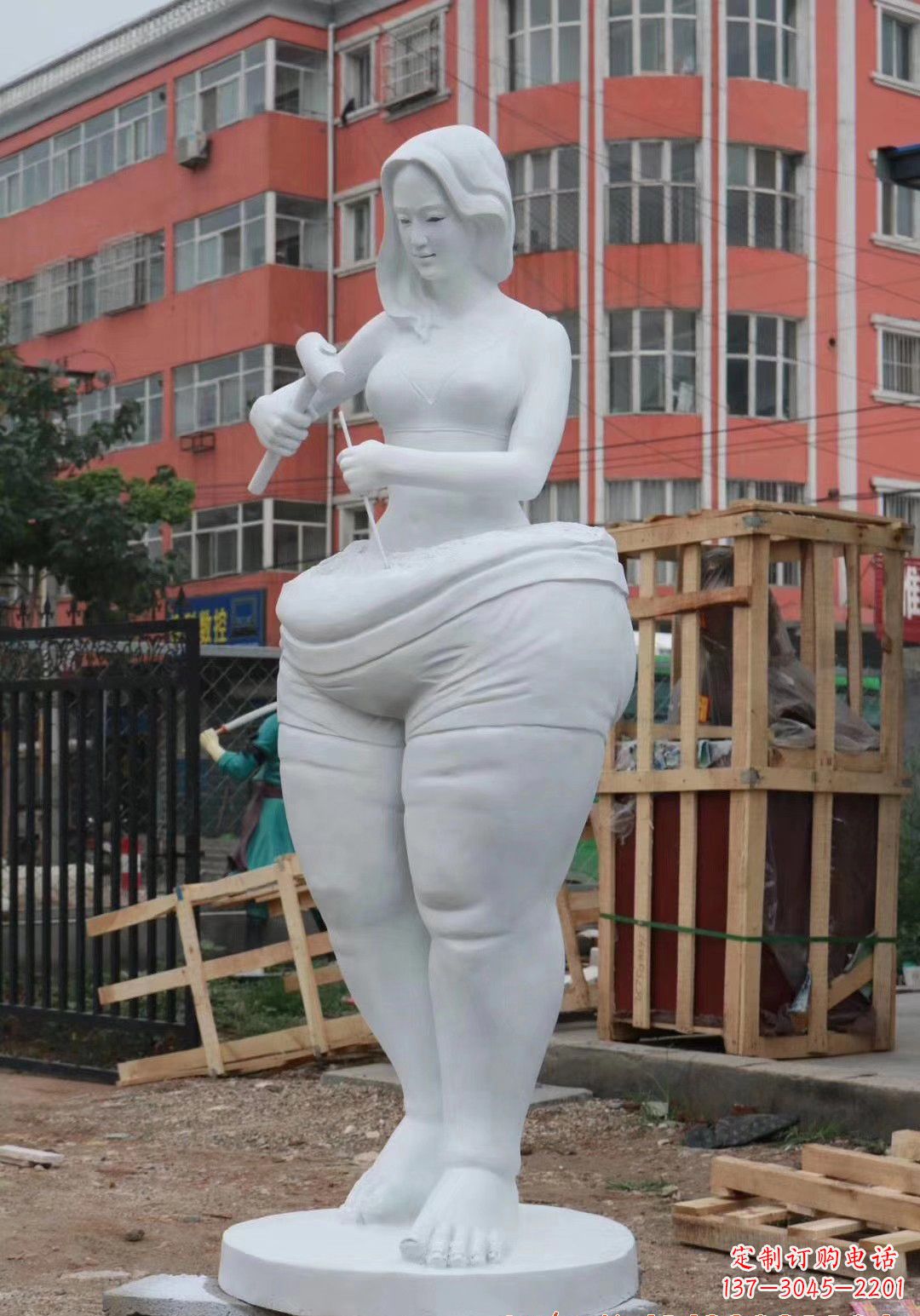 汉白玉蜕变人物石雕