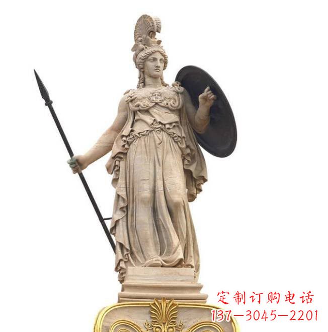 汉白玉希腊女神雅典娜雕塑