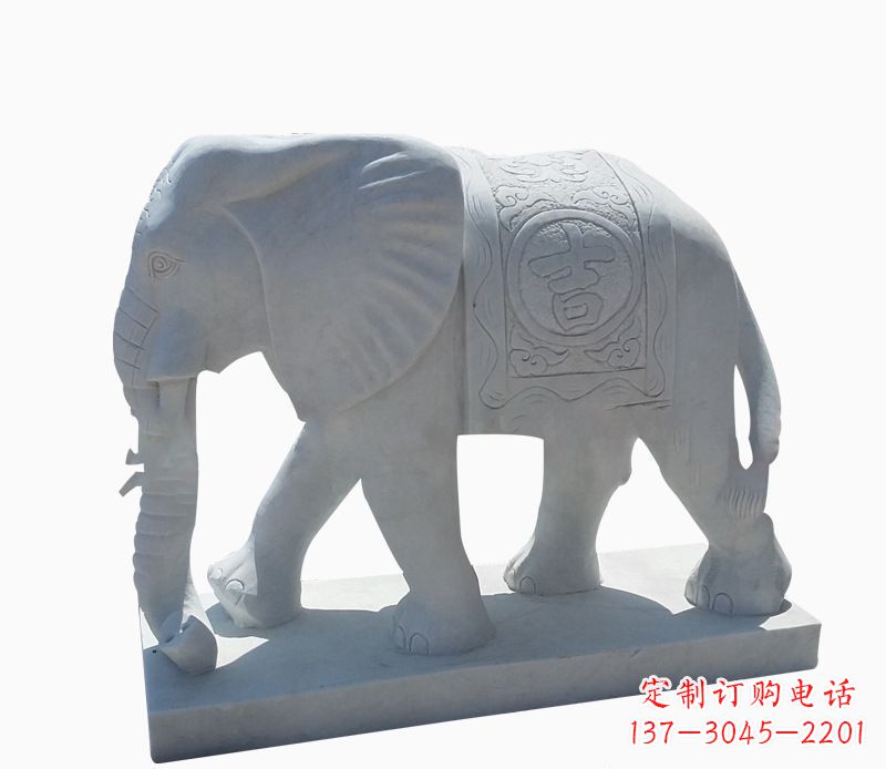 汉白玉招财动物大象