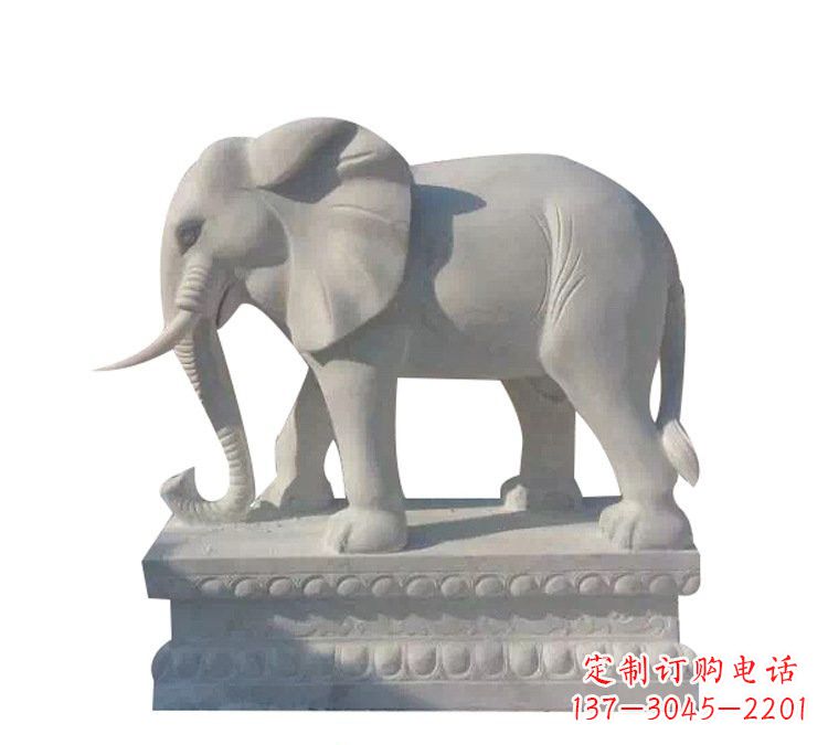 汉白玉镇宅大象石雕