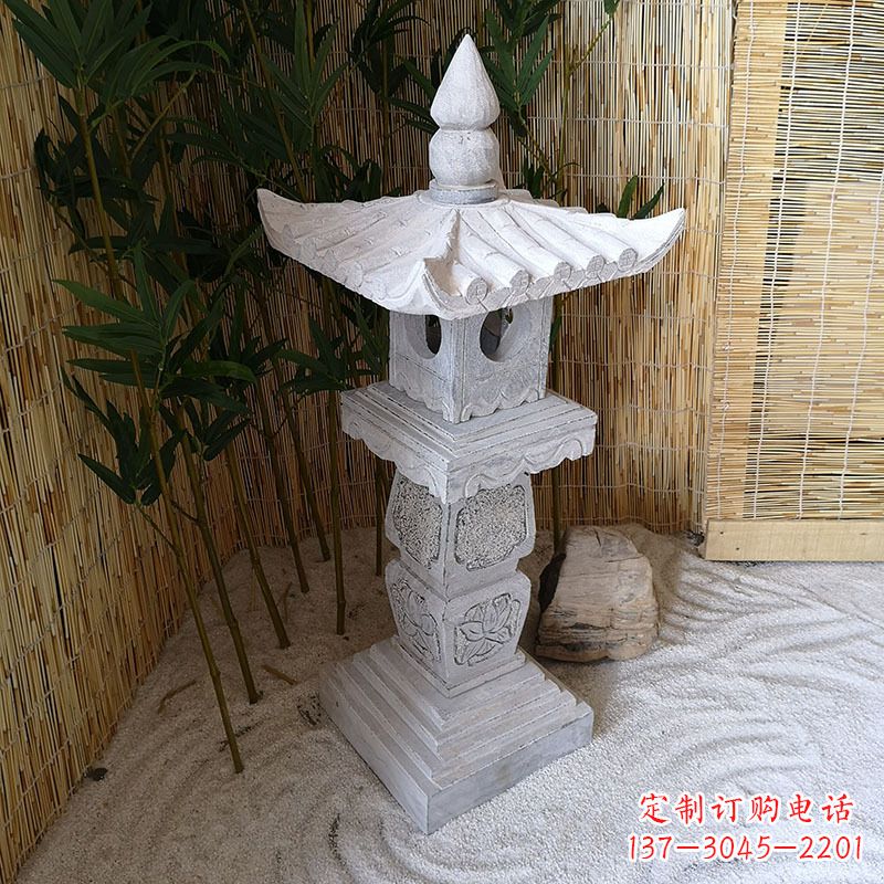 汉白玉中式石雕灯