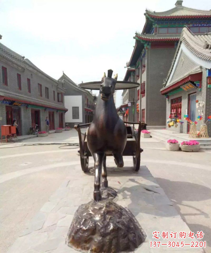 汉代/马车/步行街/景观/铜雕-汉代马车步行街景观铜雕 汉代/马车/步行街/景观/铜雕-汉代马车步行街景观铜雕