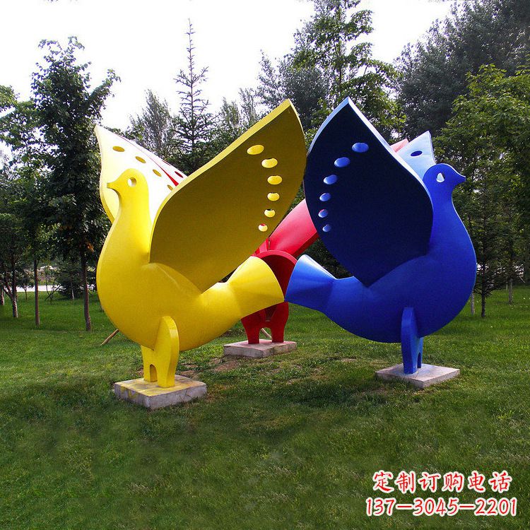 和平鸽雕塑图片大全
