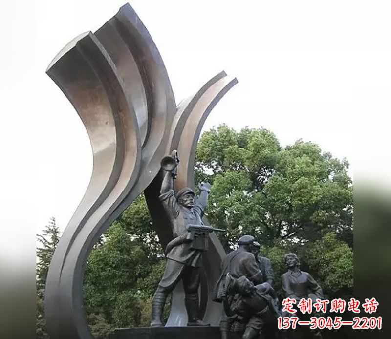 红军胜利广场景观铜雕