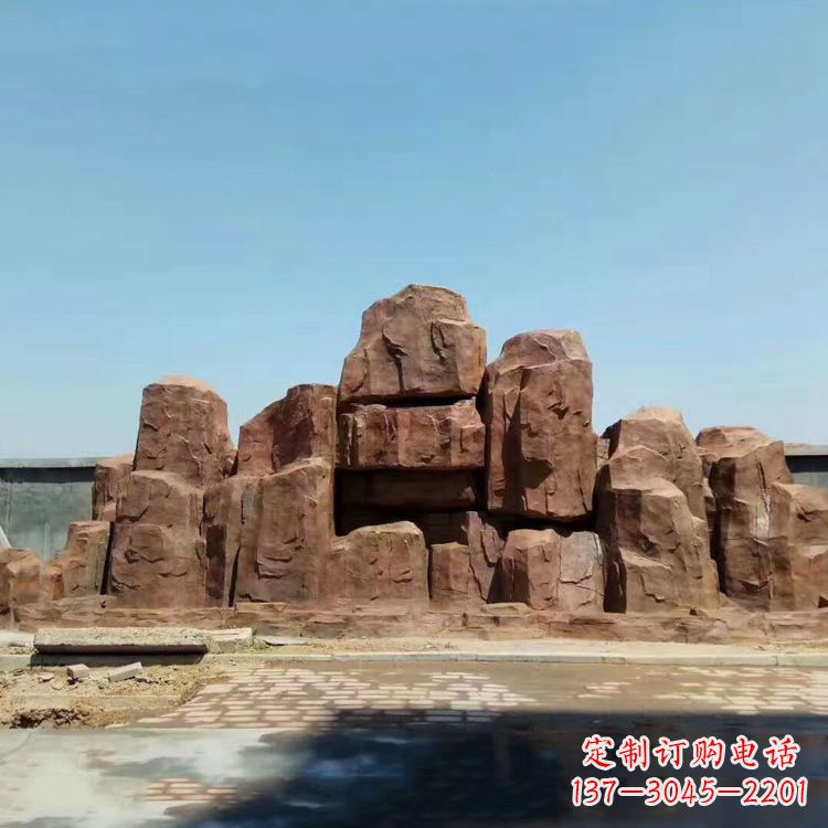 红色塑石塑石仿真假山