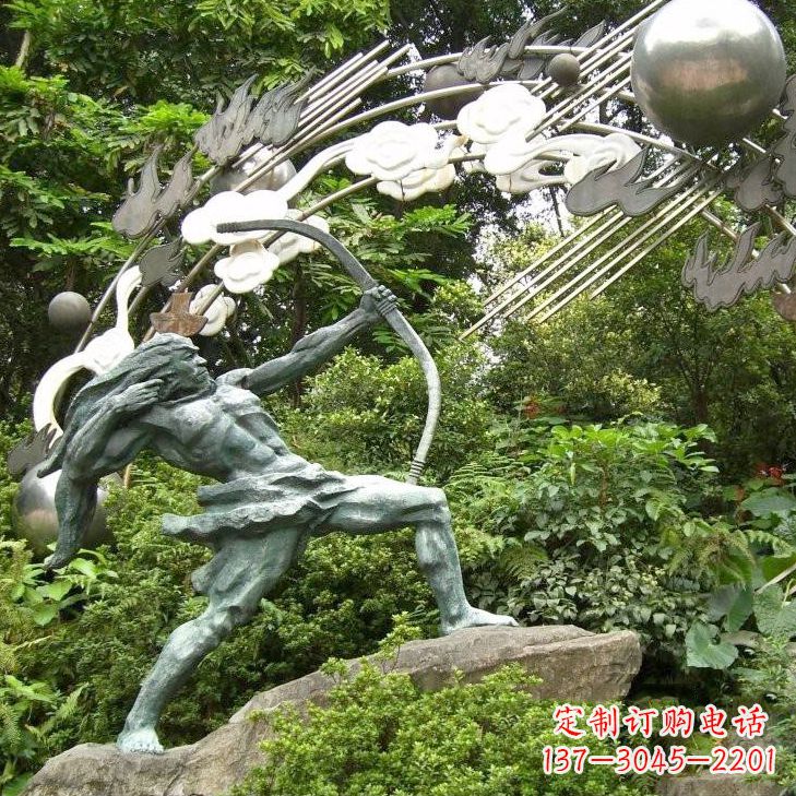 后羿射日雕塑 - 后羿射日 后羿射日雕塑 - 后羿射日