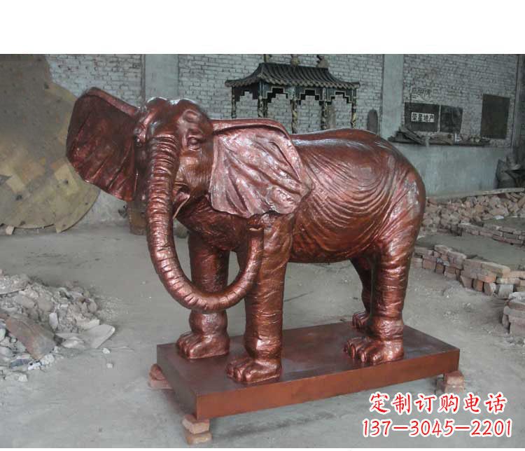户外大象动物铜雕塑